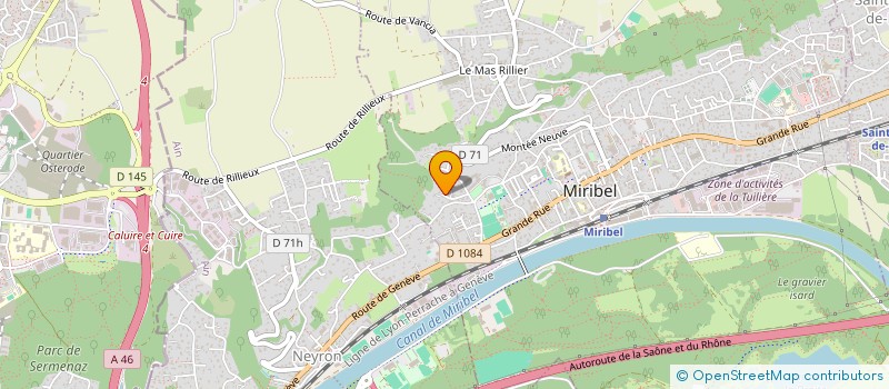 localisation de l'entreprise SCI GAB & TOM à MIRIBEL