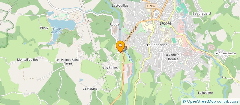 localisation de l'entreprise SCI GABAND à USSEL