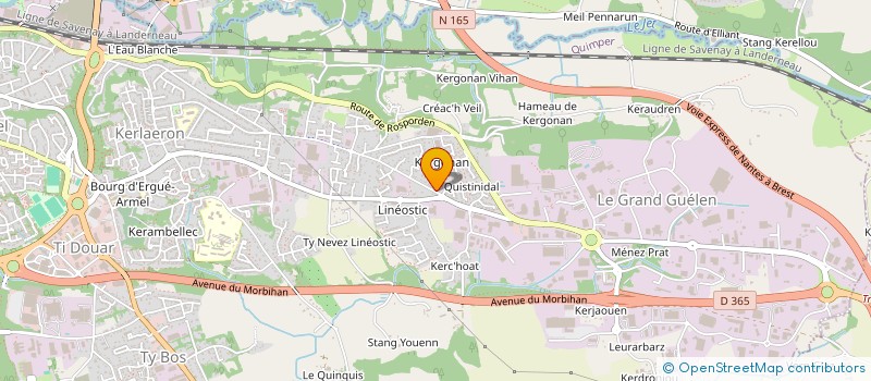 localisation de l'entreprise SCI GABELIE  QUIMPER