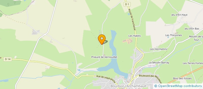 localisation de l'entreprise SCI GABILLET  BOURBON L'ARCHAMBAULT