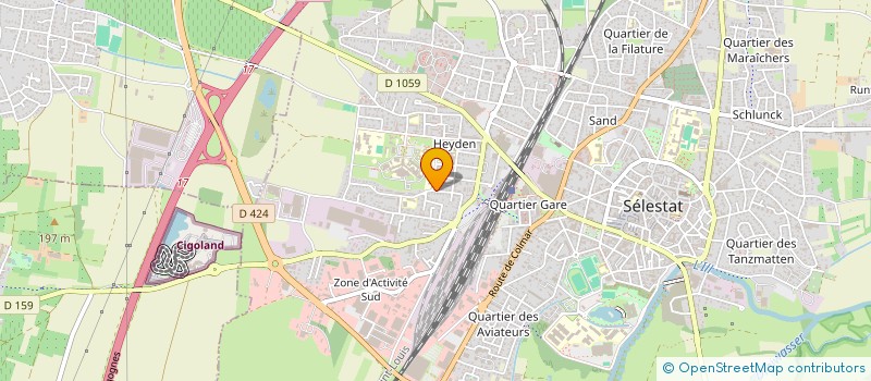 localisation de l'entreprise SCI GABIN  SELESTAT