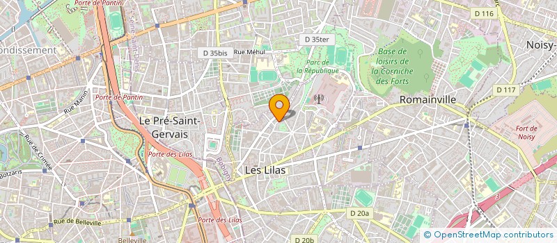 localisation de l'entreprise SCI GABRIELLE à LES LILAS