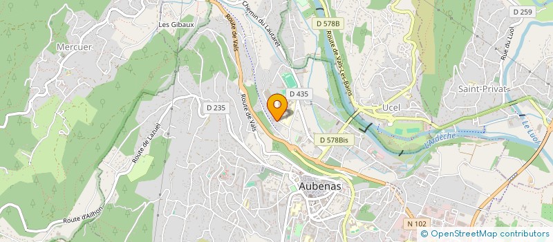 localisation de l'entreprise SCI GABRIELLE DU MERCOIRE à AUBENAS