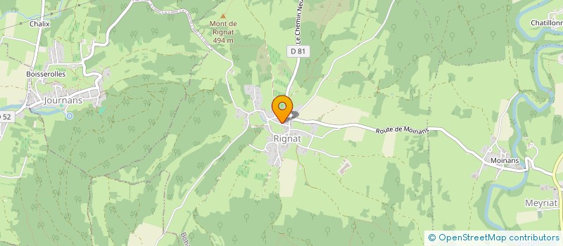 localisation de l'entreprise SCI GABROT  BOHAS-MEYRIAT-RIGNAT