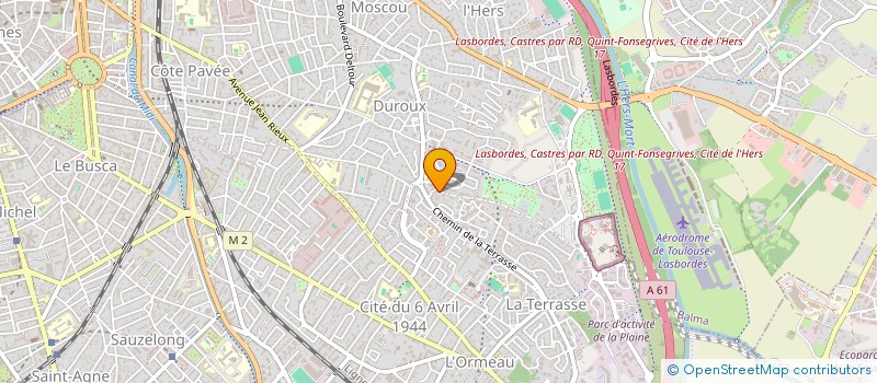 localisation de l'entreprise SCI GABULAT  TOULOUSE