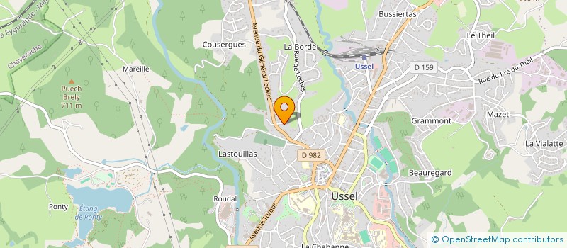 localisation de l'entreprise SCI GACE INVESTISSEMENT à USSEL