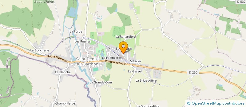 localisation de l'entreprise SCI GAD à SAINT-DENIS-SUR-SARTHON