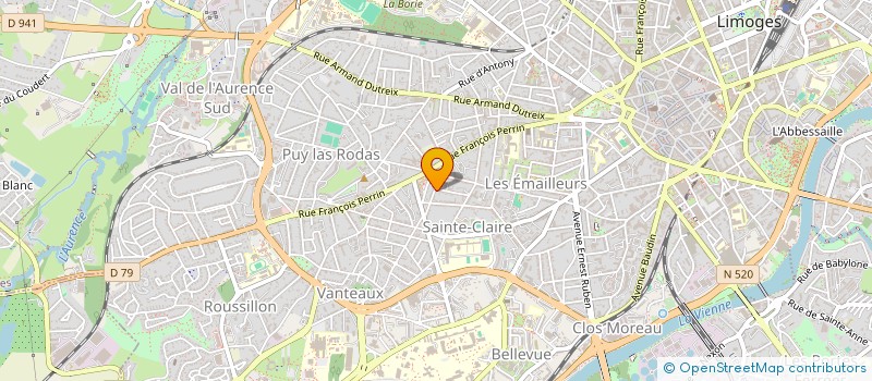 localisation de l'entreprise SCI GADET FOUGEROUX à LIMOGES