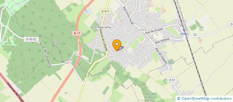 localisation de l'entreprise SCI GAFS à VIMY