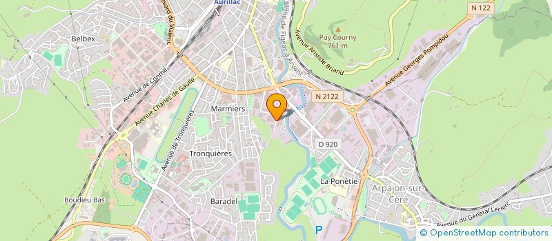 localisation de l'entreprise SCI GAILLARD VINCENT ET SERGE à AURILLAC