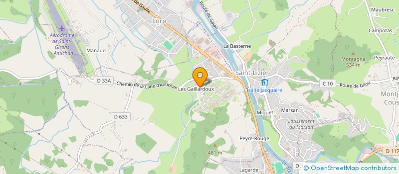 localisation de l'entreprise SCI GAILLARDOUX à SAINT-LIZIER