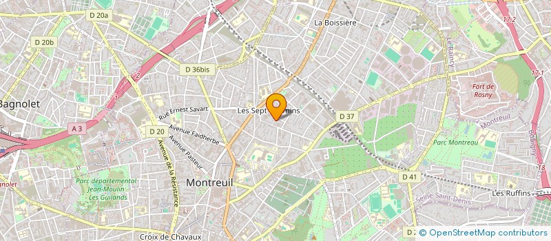 localisation de l'entreprise SCI GAJ à MONTREUIL