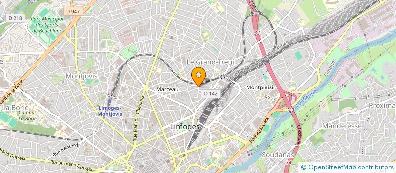 localisation de l'entreprise SCI GALAEL à LIMOGES
