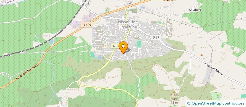 localisation de l'entreprise SCI GALINETTE  NISSAN-LEZ-ENSERUNE