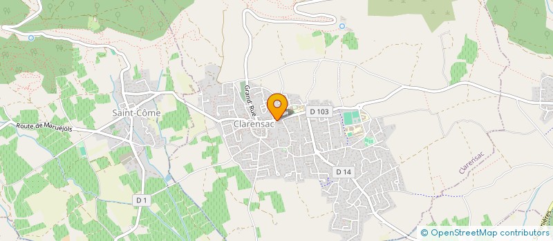 localisation de l'entreprise SCI GALINIERE  CLARENSAC