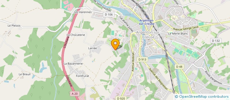localisation de l'entreprise SCI GALLAUD SAULNIER à ARGENTON-SUR-CREUSE