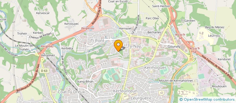 localisation de l'entreprise SCI GALLEGO-DOUGUET à QUIMPER