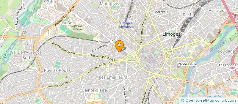 localisation de l'entreprise SCI GALLIENI-DUPLESSIS à LIMOGES