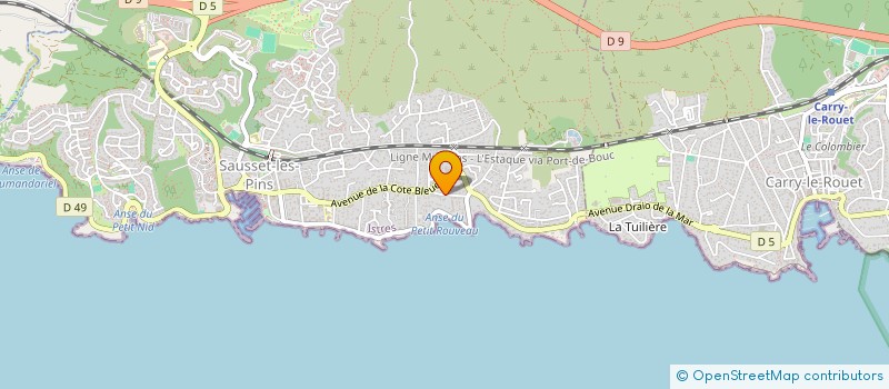 localisation de l'entreprise SCI GALLIERE  SAUSSET-LES-PINS