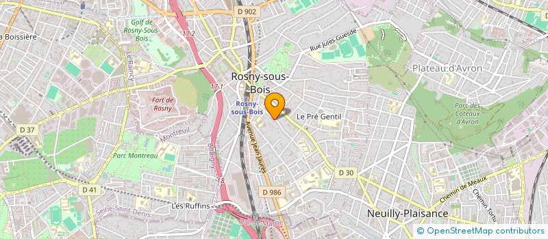 localisation de l'entreprise SCI GALLON à ROSNY-SOUS-BOIS