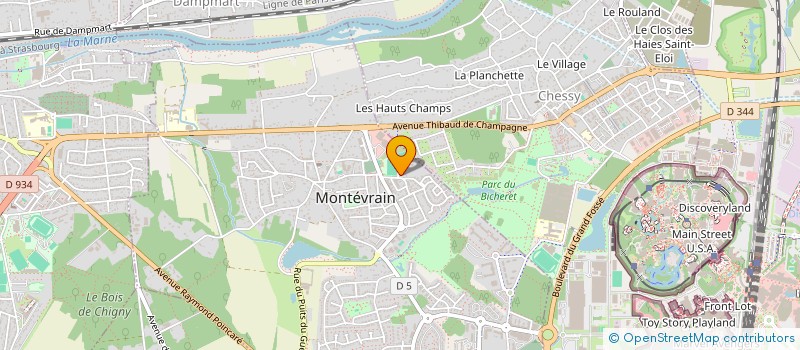 localisation de l'entreprise SCI GAM  MONTEVRAIN