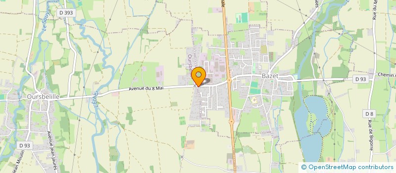 localisation de l'entreprise SCI GAMA  BAZET