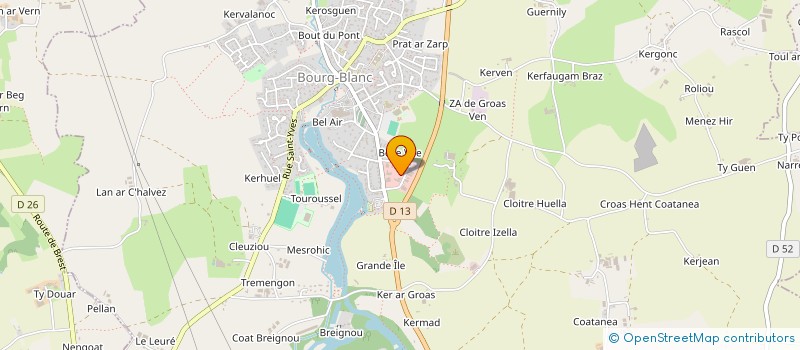 localisation de l'entreprise SCI GAMA  BOURG-BLANC