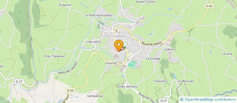 localisation de l'entreprise SCI GAMBETTA  PANISSIERES