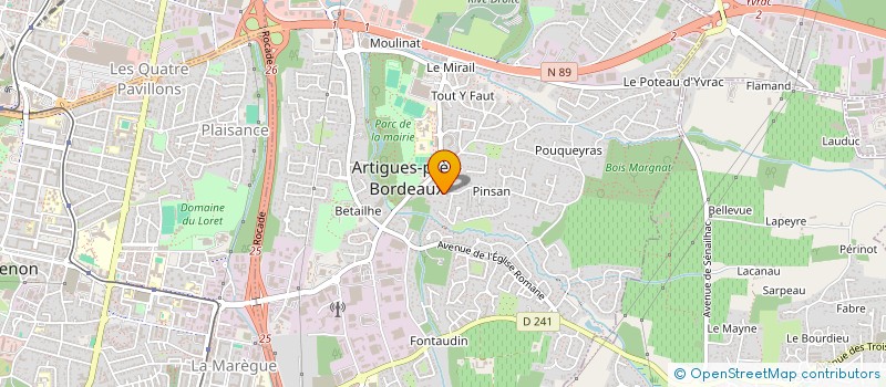 localisation de l'entreprise SCI GAMBETTA  ARTIGUES-PRES-BORDEAUX