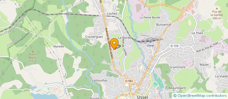 localisation de l'entreprise SCI GAMBETTA à USSEL