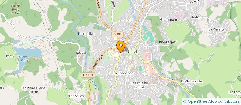 localisation de l'entreprise SCI GAMBETTA LIMOUSIN à USSEL