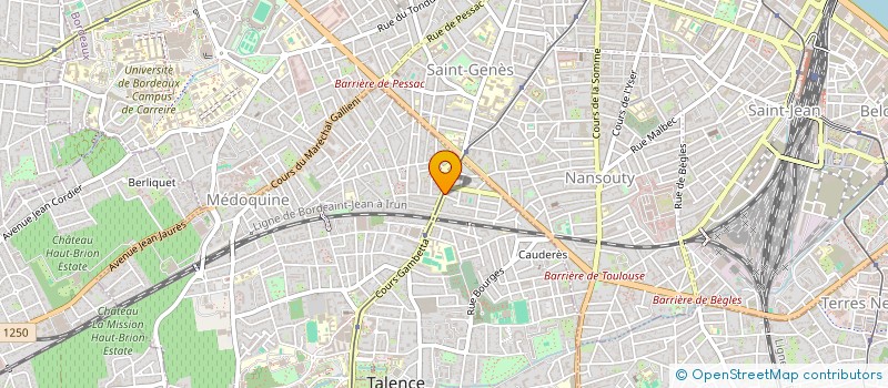 localisation de l'entreprise SCI GAMBETTA PATRIMOINE  TALENCE