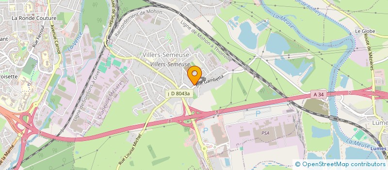 localisation de l'entreprise SCI GAMBETTOISE  VILLERS-SEMEUSE