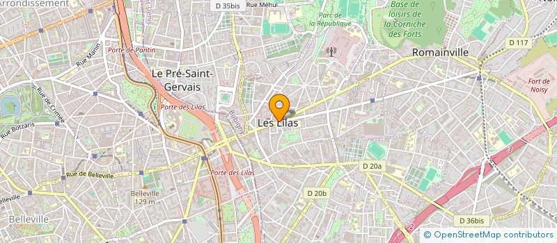 localisation de l'entreprise SCI GAMIBE à LES LILAS