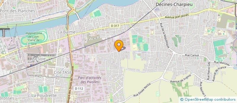 localisation de l'entreprise SCI GAMK  DECINES-CHARPIEU