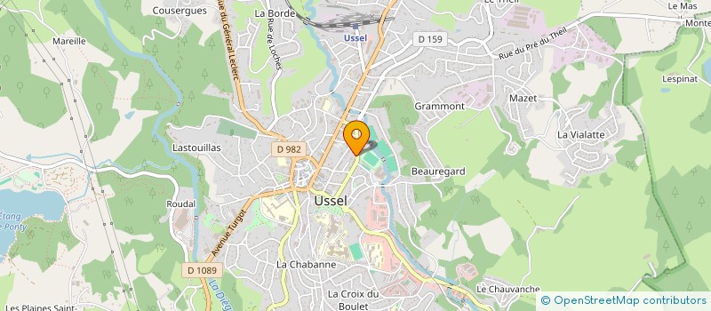 localisation de l'entreprise SCI GAMONT à USSEL