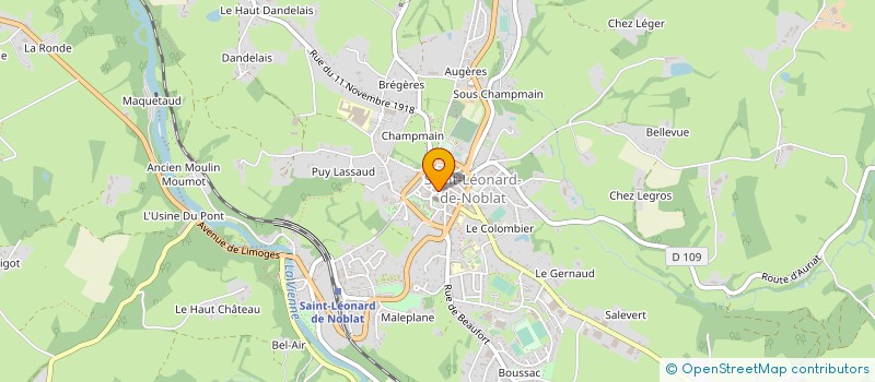localisation de l'entreprise SCI GANOL à SAINT-LEONARD-DE-NOBLAT