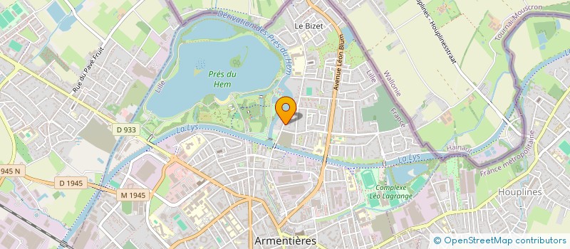 localisation de l'entreprise SCI GAPB  ARMENTIERES