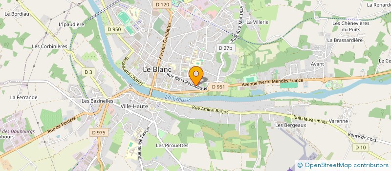 localisation de l'entreprise SCI GARAGE CAMBOUIS à LE BLANC