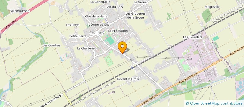 localisation de l'entreprise SCI GARAGE DU CLOS DE L ECHELLE à CHAINGY