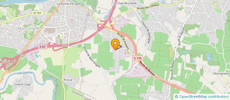 localisation de l'entreprise SCI GARAGE LAURENDEAU  SAINT-MELAINE-SUR-AUBANCE