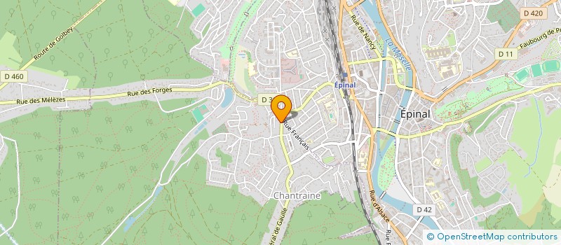 localisation de l'entreprise SCI GARAGES DU GRAND CHAMPS DE MARS à EPINAL