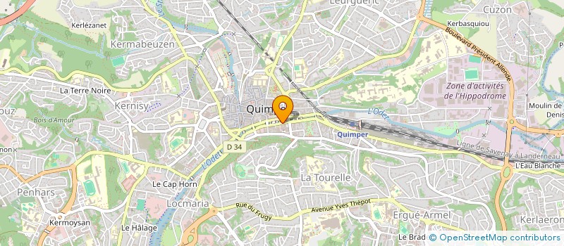 localisation de l'entreprise SCI GARCIA RIVOALLAN  QUIMPER