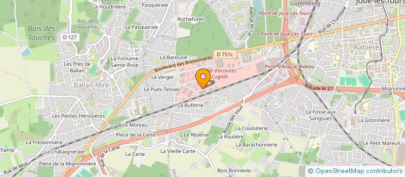 localisation de l'entreprise SCI GARDA LOIRA IMMOBILIERE à JOUE-LES-TOURS