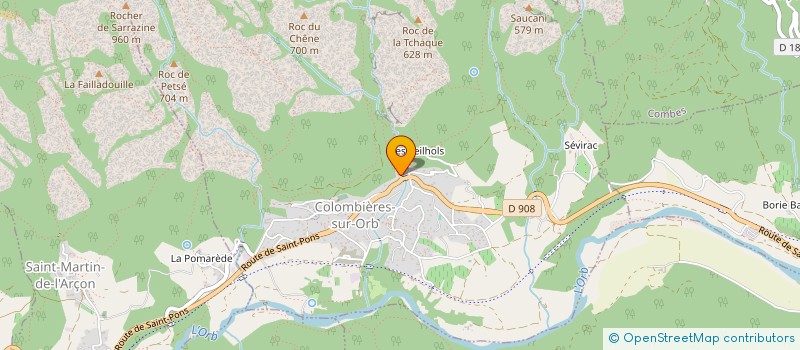 localisation de l'entreprise SCI GARDE LOUPS à COLOMBIERES-SUR-ORB