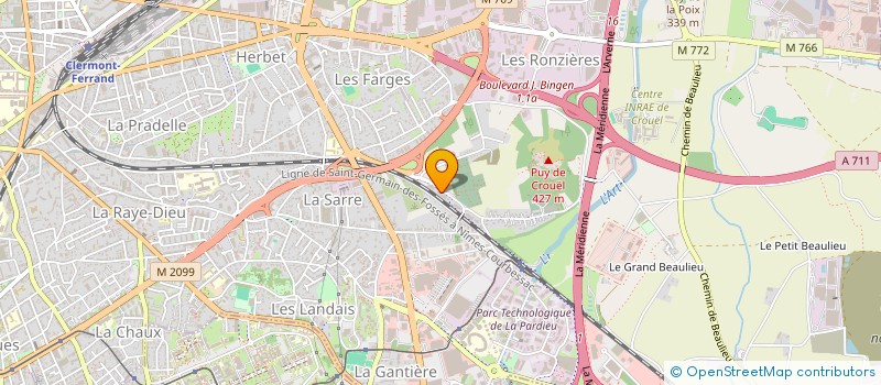 localisation de l'entreprise SCI GARDET  CLERMONT-FERRAND