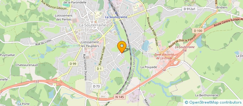 localisation de l'entreprise SCI GARDET  LA SOUTERRAINE