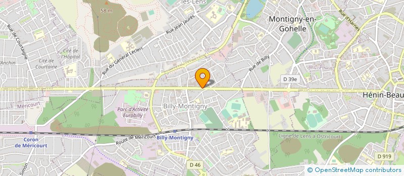 localisation de l'entreprise SCI GARDINAL à BILLY-MONTIGNY