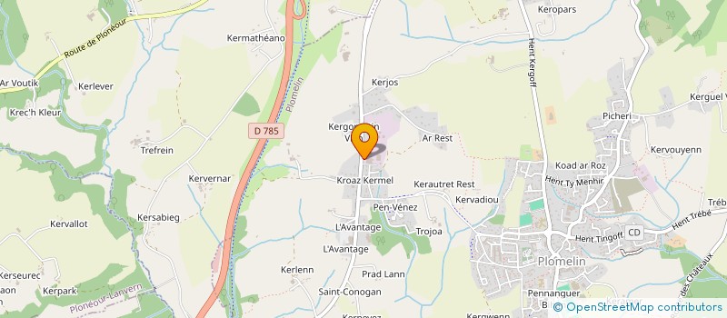 localisation de l'entreprise SCI GAREAUTAGE  PLOMELIN