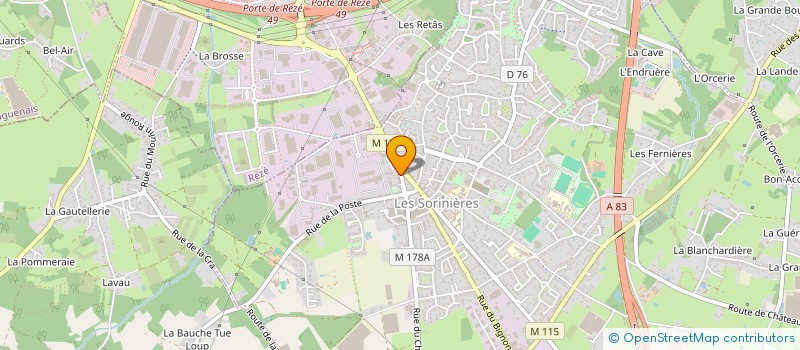 localisation de l'entreprise SCI GARREAU  LES SORINIERES